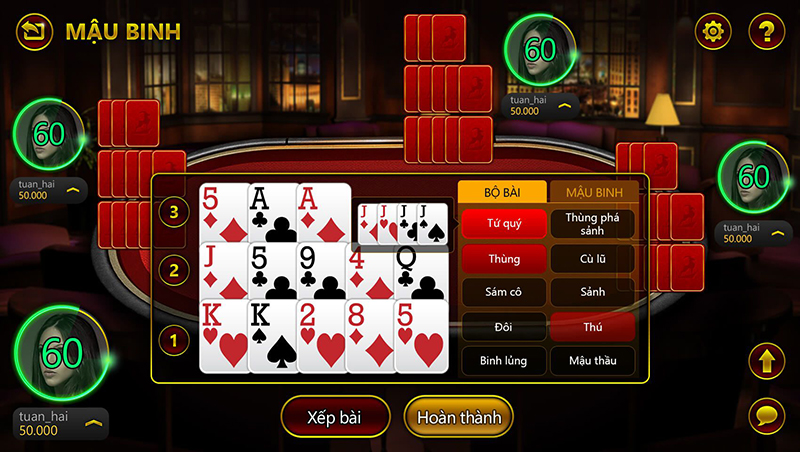 Hướng dẫn chơi game Mậu Binh vô cùng đơn giản dễ thắng